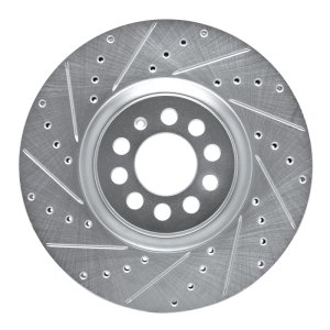 Audi TT Brake Rotor (1) - Front Left - R1 Concepts - Drilled & Slotted - Silver - `00-`06 Audi TT Brake Rotor (1) - Front Left - R1 Concepts - Drilled & Slotted - Silver - `00-`06
